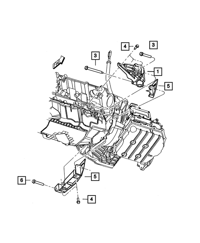 6502874 - Engine Mounting: Hex Head Bolt for Mopar Image