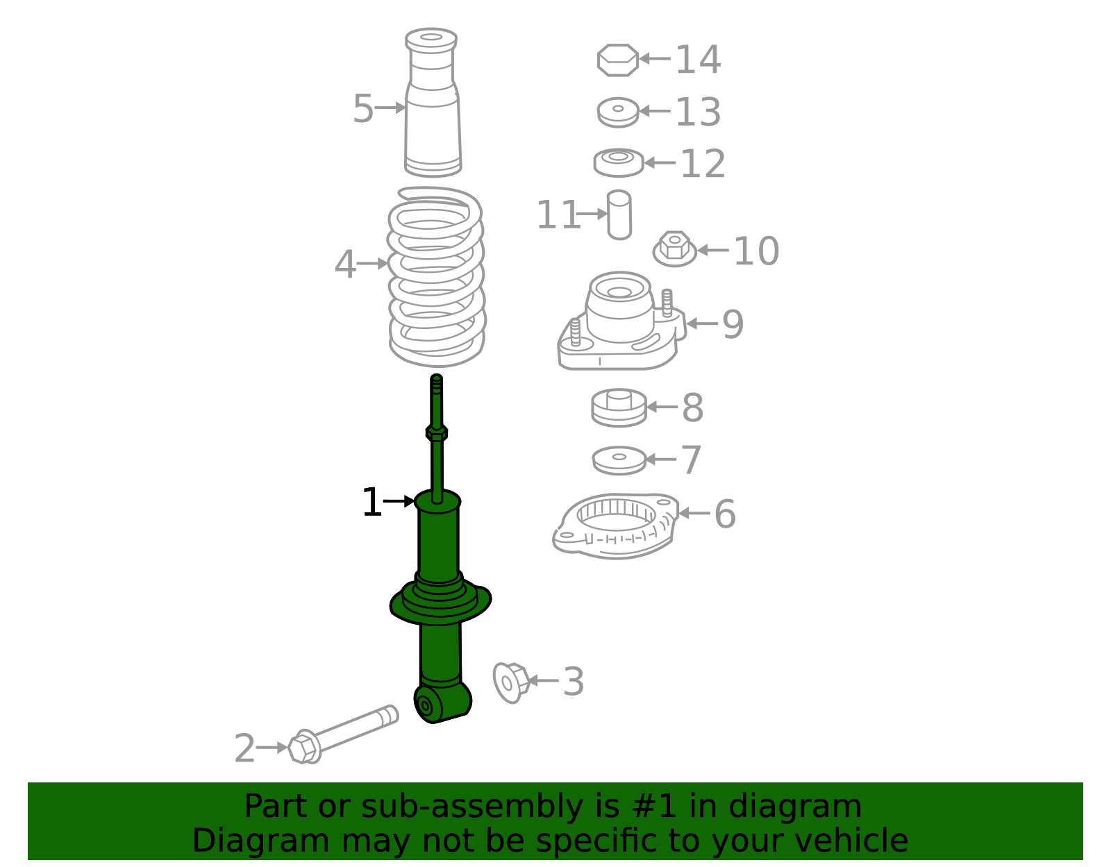 2018-2020 Mitsubishi Eclipse Cross Shock Absorber 4162A496