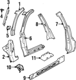 8972100620 - : Hinge Pillar for Isuzu Image