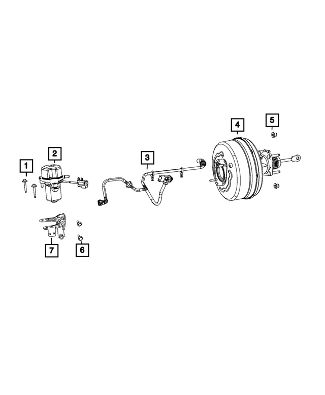68508871AA - Brakes: Brake Booster Vacuum Hose for Mopar Image