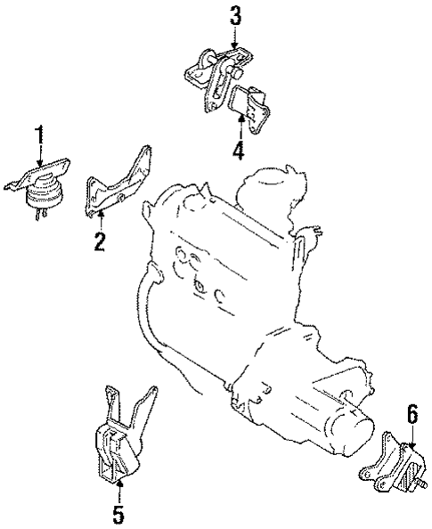 Engine Mounting for 1985 Mazda 626 #0