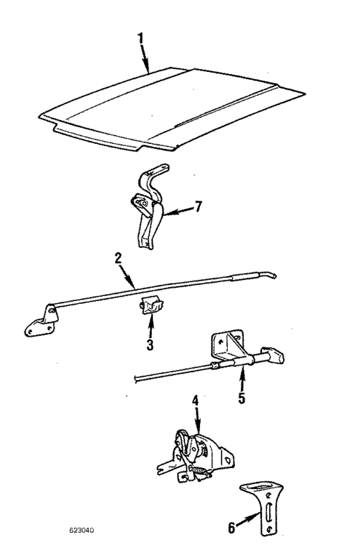 Hood & Components for 1986 Mitsubishi Tredia #0