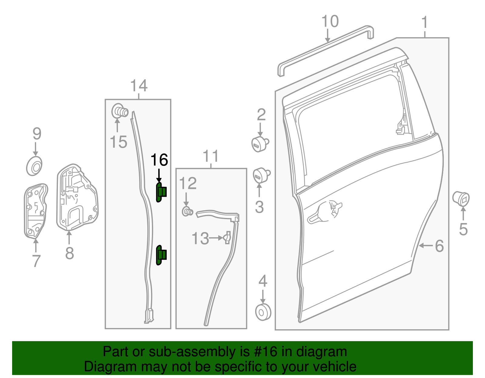 90651-THR-A00 - Front Weather-Strip Lower Clip 2018-2024 Honda Odyssey ...