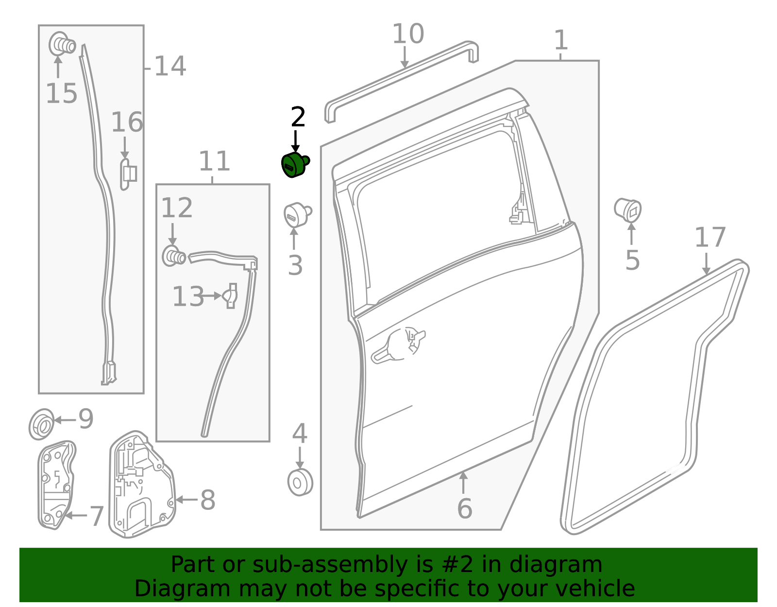 2018-2024 Honda Odyssey Sliding Door Stop Bumper 72518-SHJ-A11 | OEM ...
