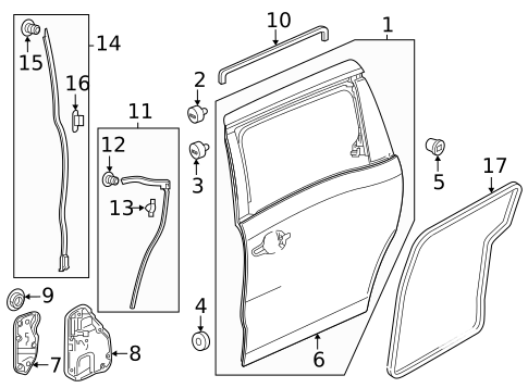 Door & Components for 2020 Honda Odyssey #1