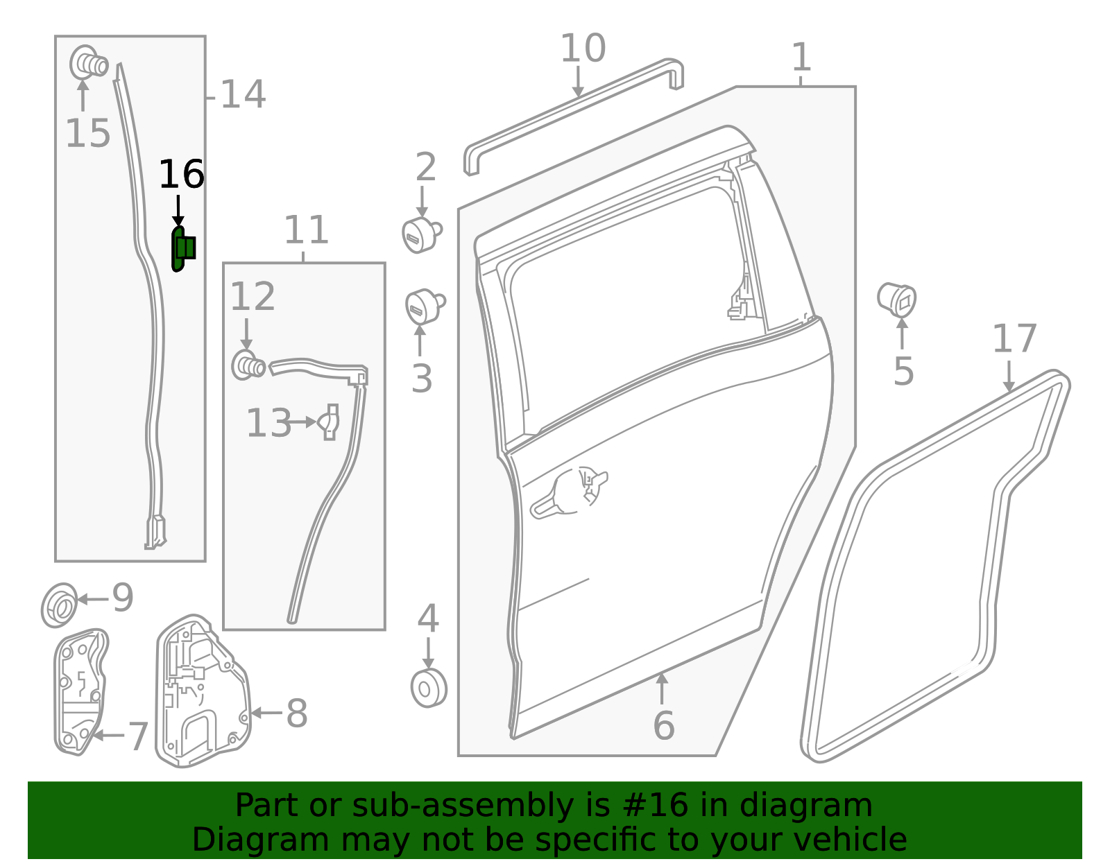 90651-THR-A00 - Front Weather-Strip Lower Clip 2018-2024 Honda Odyssey ...