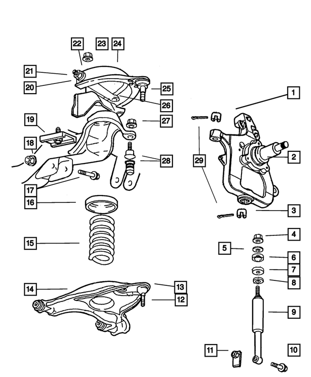 6503029 - Front Suspension &amp; Drive: Hex Nut, Mounting for Mopar Image
