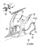 SG631T5AO - Interior Trim: Front Outer Seat Belt, Left for Mopar Image