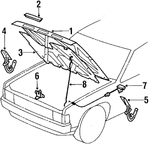 Hood & Components for 1995 Nissan Pathfinder #0