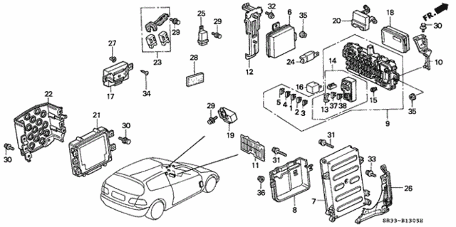 Control Unit (Cabin) for 1993 Honda Civic #0