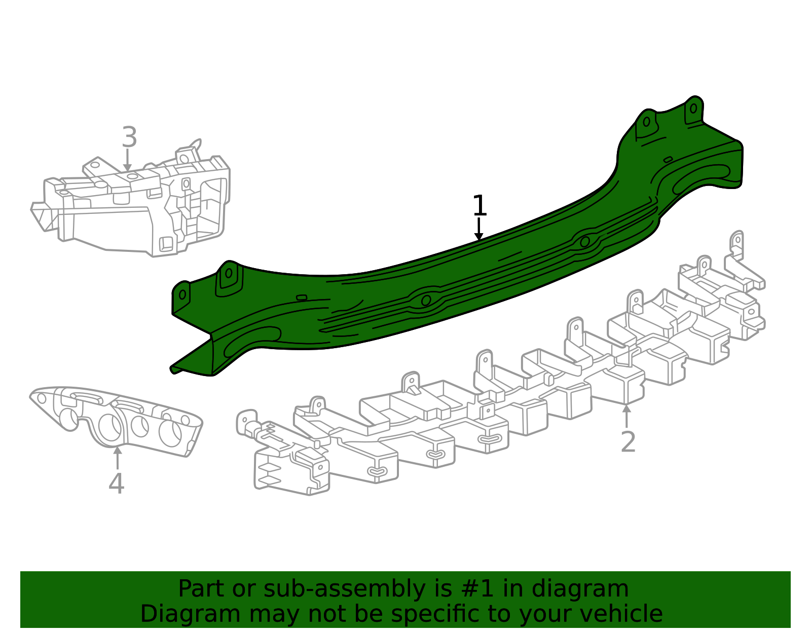 2024-2026 Buick Envista Impact Bar 60008959 GM | GMPartsDirect.com