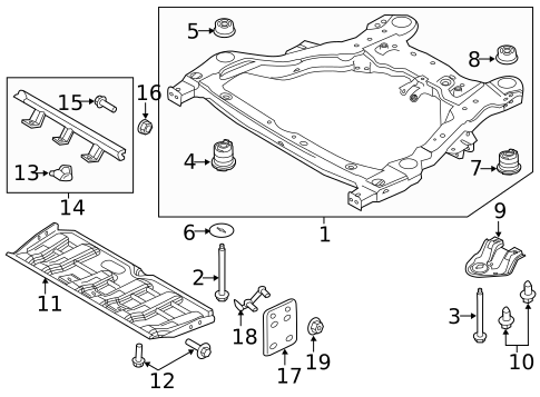 Crossmembers & Components for 2019 Ford Explorer #0