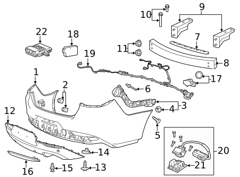 Bumper & Components - Rear for 2017 Chevrolet SS #0