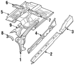 7641398G30 - : Outer Rocker Panel for Nissan Image