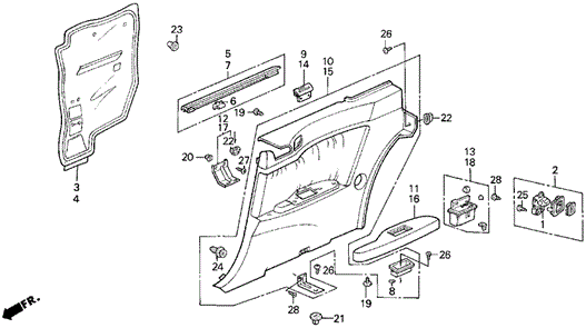 Side Lining for 1993 Acura Legend #0