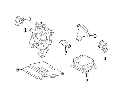 Air Bag Components for 2017 Ford Mustang #1