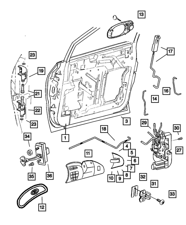 4717779AC - Doors and Related Parts: Door Latch Striker And Bumper for Mopar Image