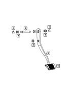 52060461AC - Brakes: Pedal Pivot Shaft for Jeep: Wrangler, Wrangler JK Image