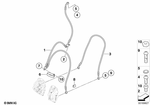 34327700784 - : Brake Hose Front for BMW-Motorrad Image