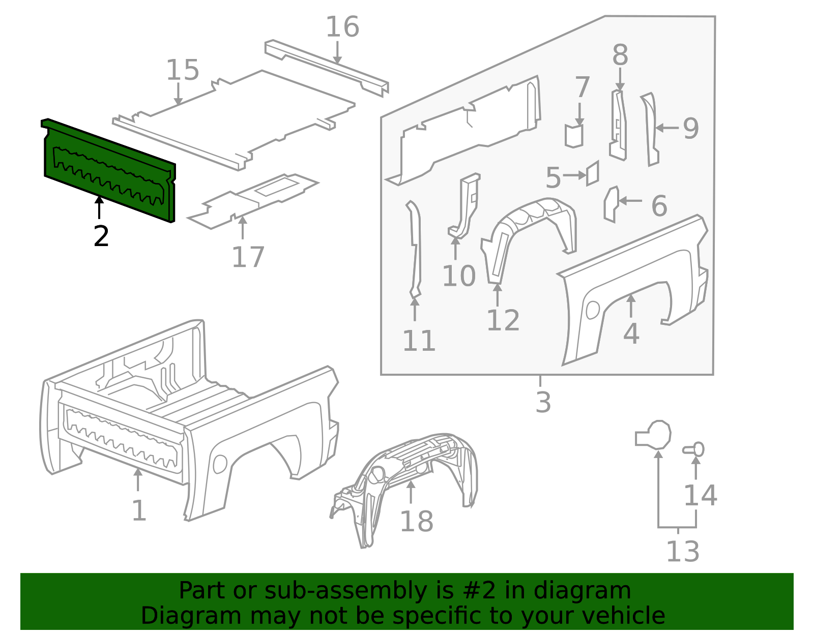 Pickup Box Front End Panel 23231997 | OEM Parts Online