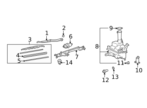 Wiper & Washer Components for 1998 Lexus GS300 #0