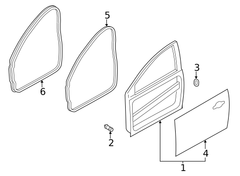 Door & Components for 2017 Ford Focus #1