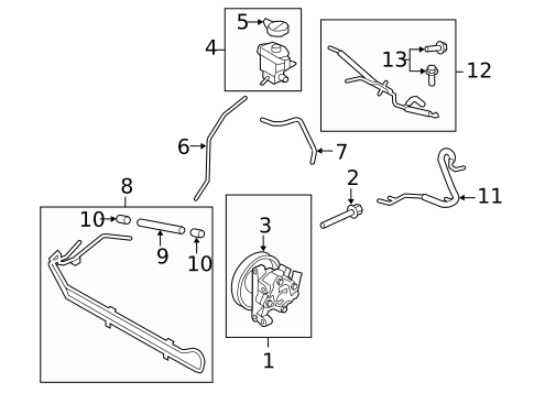 Pump & Hoses for 2011 Ford Edge #1