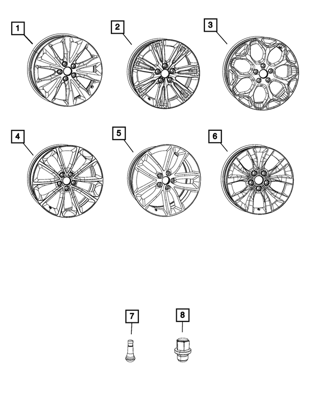 « 7AZ20RNWAA –  : Aluminium Roue, Avant Ou Arrière pour Mopar Image »