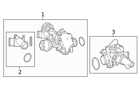 Water Pump for 2020 Mercedes-Benz GLA 45 AMG&reg; #1