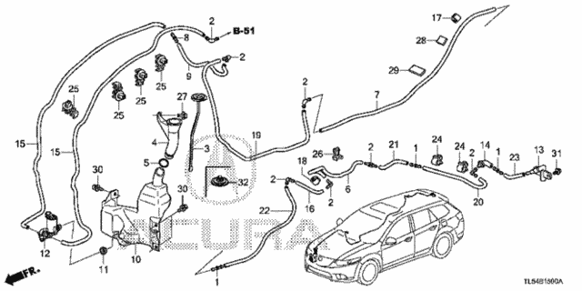 Windshield Washer for 2013 Acura TSX #0
