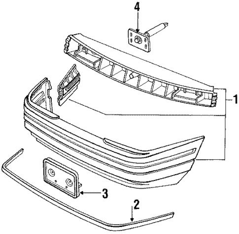 Bumper & Components - Front for 1992 Mercury Topaz #0
