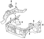 4440811 - Body: Reinforcement for Chrysler: LeBaron, New Yorker | Dodge: Dynasty, Lancer Image