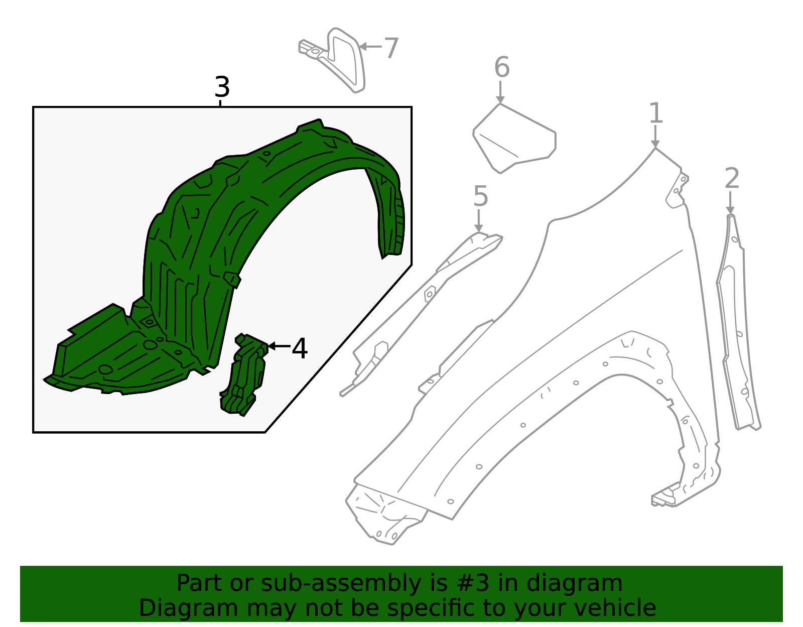 2024-2025 Subaru Crosstrek Fender Liner 59110FN07A | Subaru Online