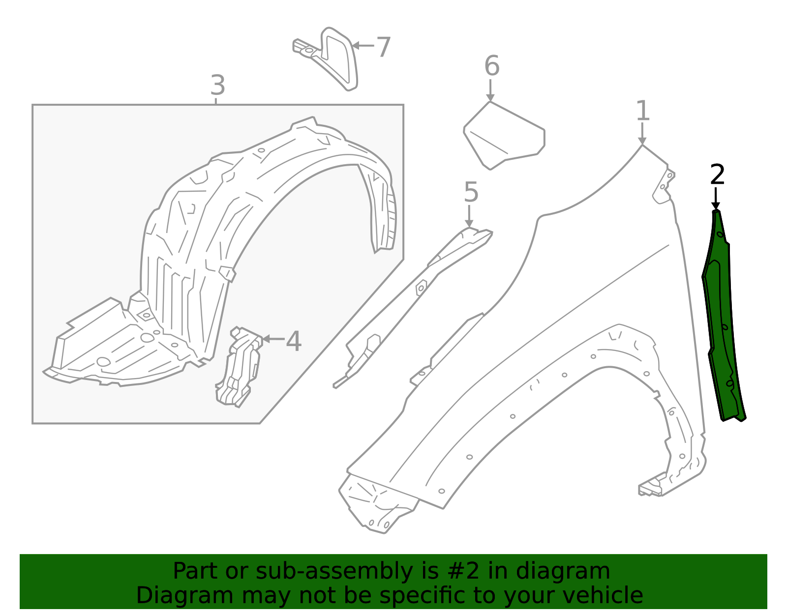2024-2025 Subaru Crosstrek Rear Cover 57256FN07A | OEM Parts Online