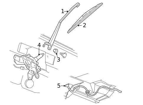 Wiper & Washer Components for 2005 Ford Freestar #1