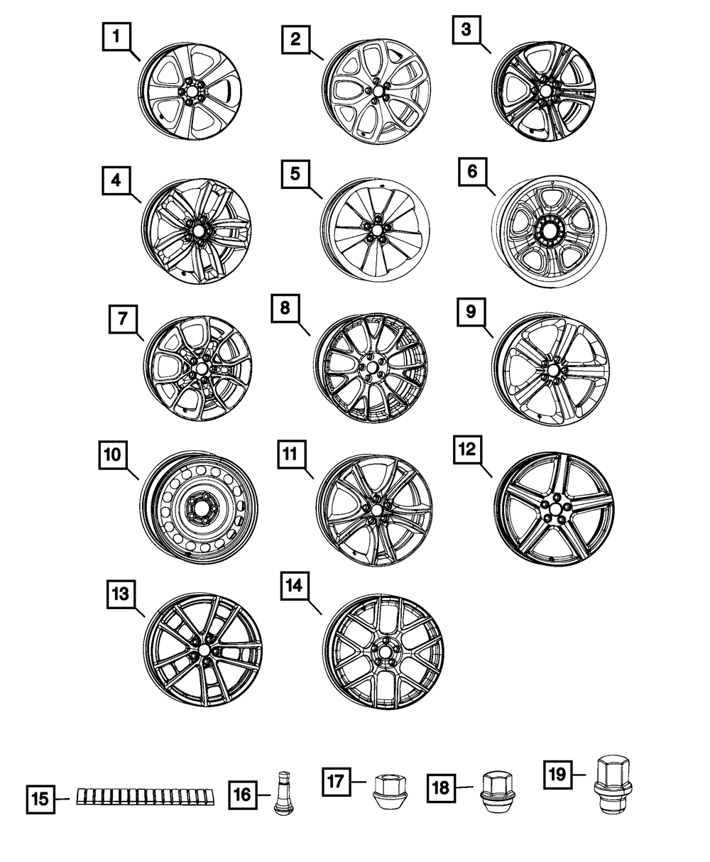 2015-2017 Dodge Wheel, Alloy 6DB71JXYAA | My Mopar Parts