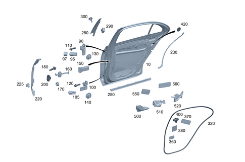 Rear Door for 1991 Mercedes-Benz 350SD #0