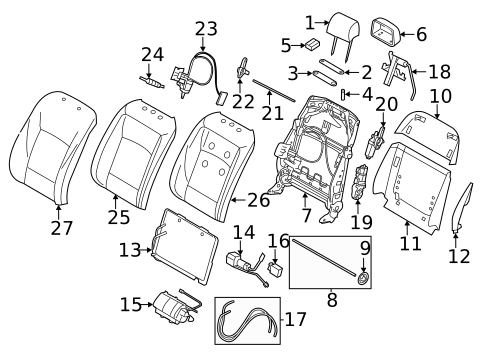 Front Seat Components for 2016 BMW 528i #0