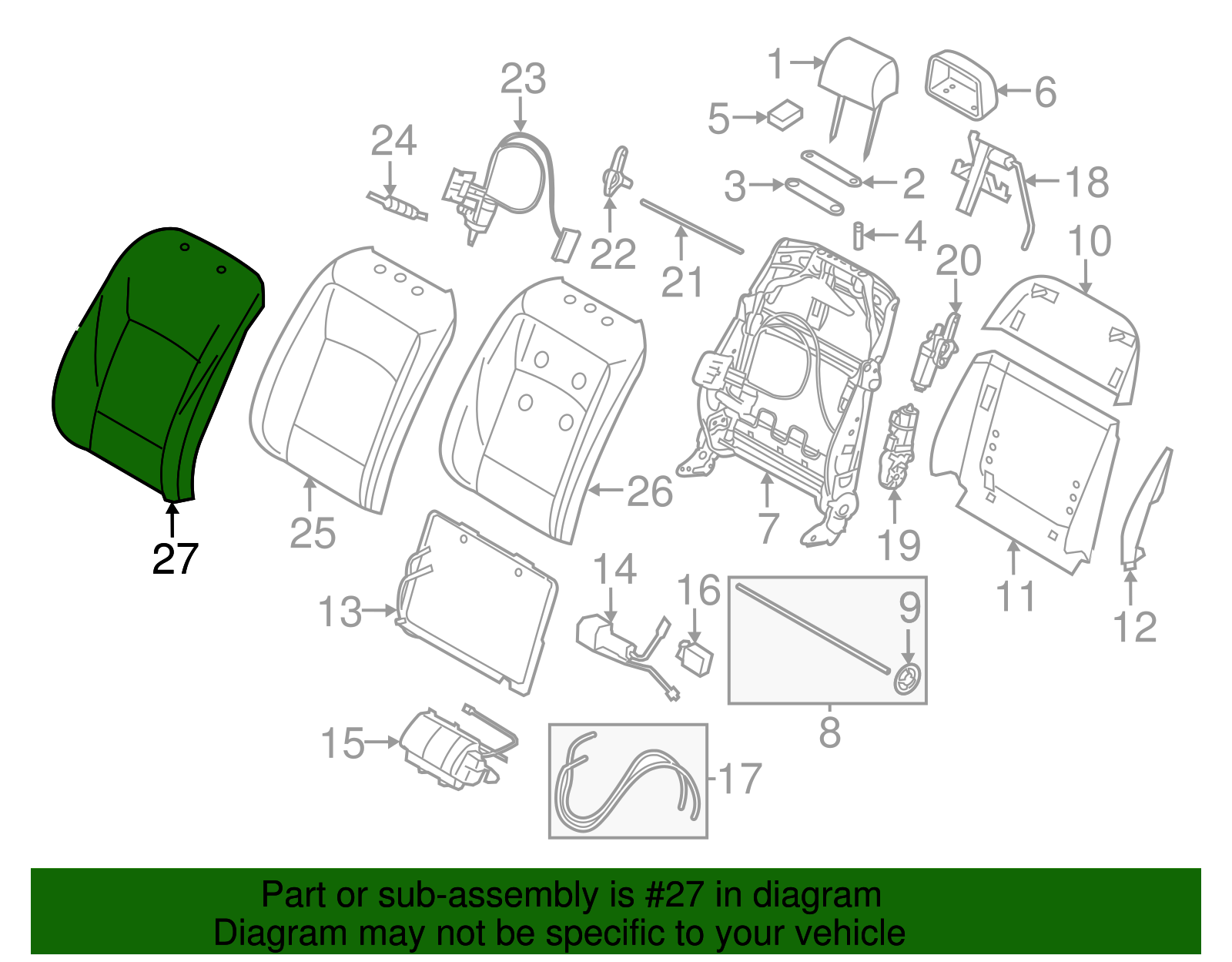 Seat Back Cover (52-10-7-255-064)