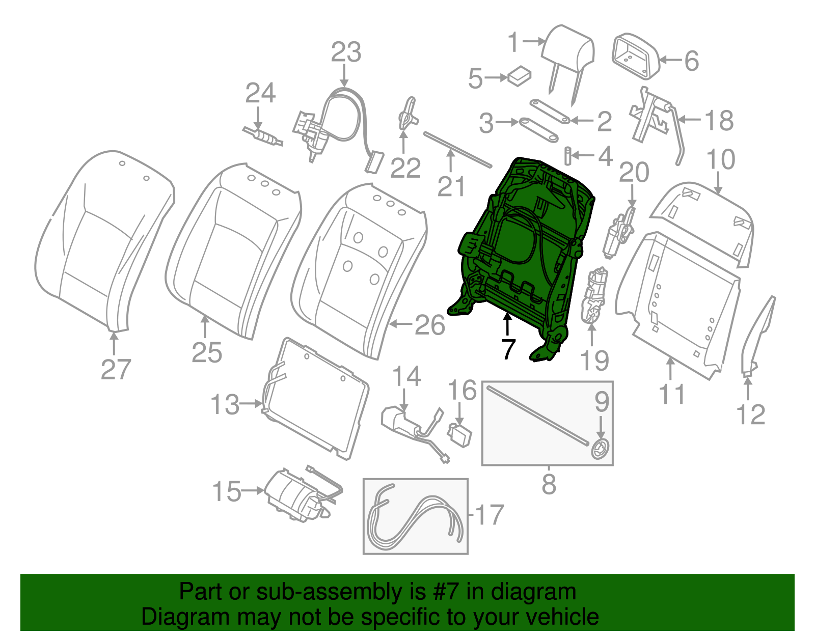 Seat Back Frame - BMW (52-10-7-245-866)