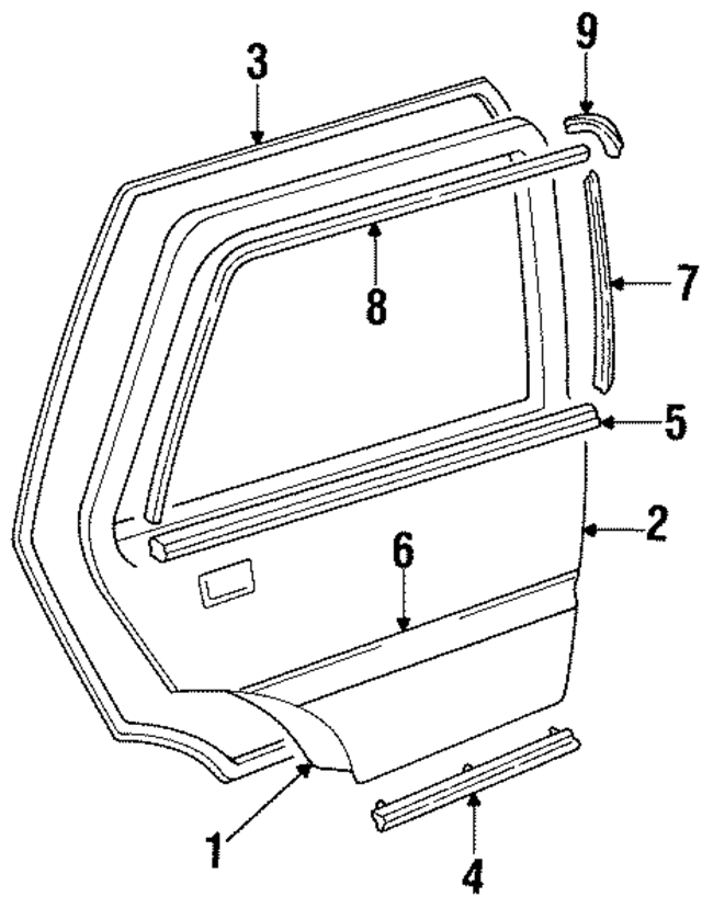 8321024010 - Body: Belt Weather-Strip for Hyundai Image