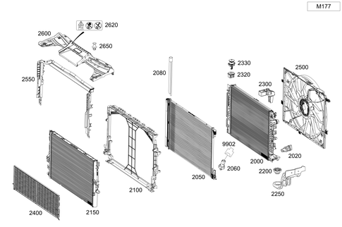 Cooler, Mount and Cover for 2020 Mercedes-Benz C63 AMG S #0