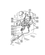 52013000AB - Parking Brake: Parking Brake Cable, Front for Mopar Image