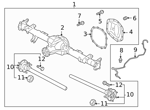 Axle Housing for 2021 Ford Bronco #0