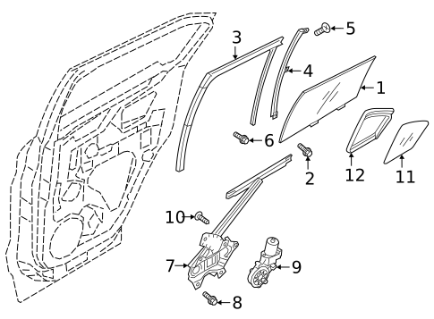Glass - Rear Door for 2025 Mitsubishi Eclipse Cross #0