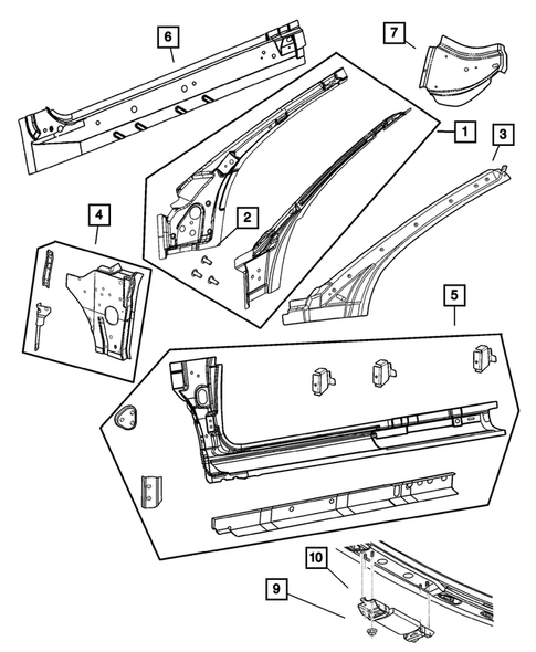 Aperture Panels for 2001 Chrysler Sebring #1