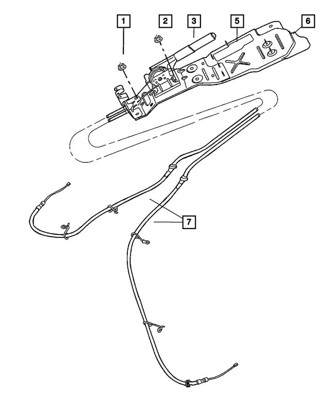 52128860AB - Parking Brake: Park Brake Lever for Jeep: Liberty Image