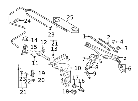 thumbnail image 2 of Pair Of RTG Automotive Headlamp Washer Jets Left & Right For Audi A6 2009-2011 C6 2 of 4