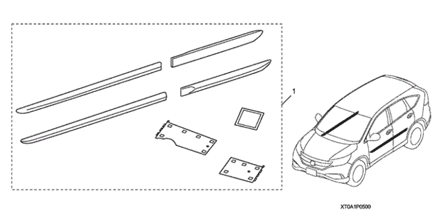 Body Side Molding for 2012 Honda CR-V #0