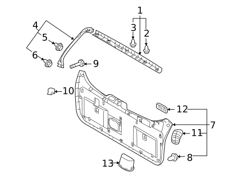 Interior Trim for 2011 Hyundai Tucson #0